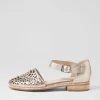 Averate Platino Leather Flat Shoes