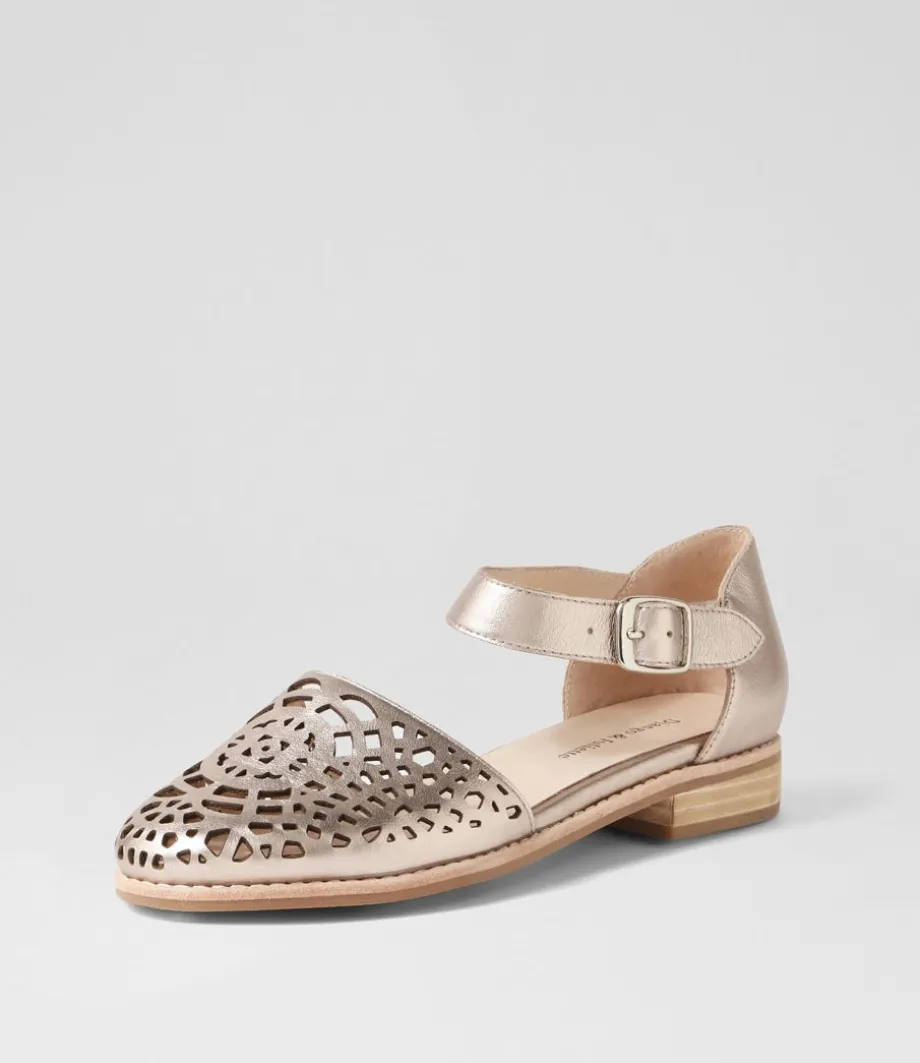 Averate Platino Leather Flat Shoes