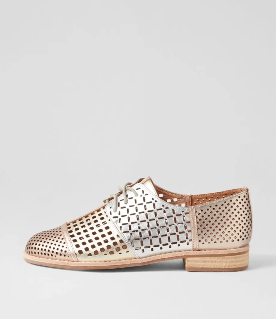 Avert Metallic Multi Lace Up Flats