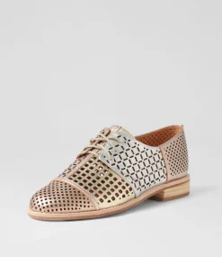 Avert Metallic Multi Lace Up Flats