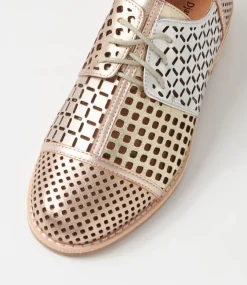 Avert Metallic Multi Lace Up Flats