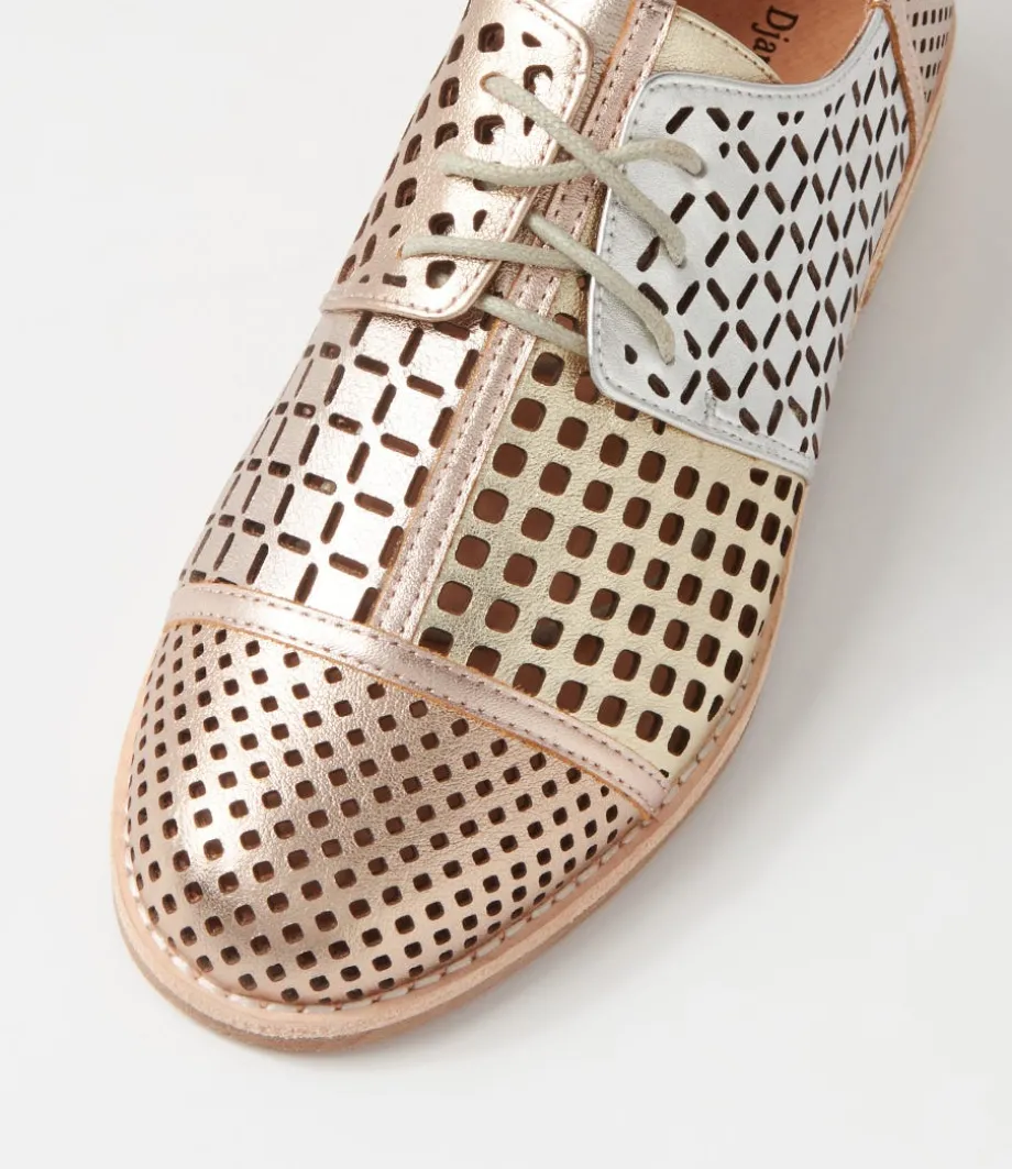 Avert Metallic Multi Lace Up Flats