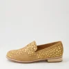 Avetta Camel Gold Dot Leopard Pony Loafers
