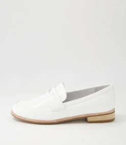 Avetta White Patent Leather Loafers