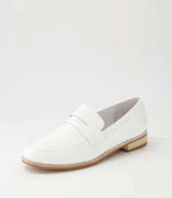 Avetta White Patent Leather Loafers
