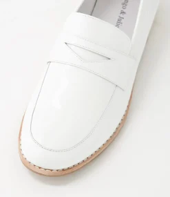 Avetta White Patent Leather Loafers