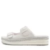 Axel White Silver Rope Patent Leather Sandals