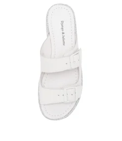 Axel White Silver Rope Patent Leather Sandals