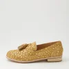 Aydin Camel Gold Dot Leopard Pony Loafers