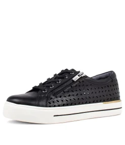 Ayleen W Black Leather Sneakers