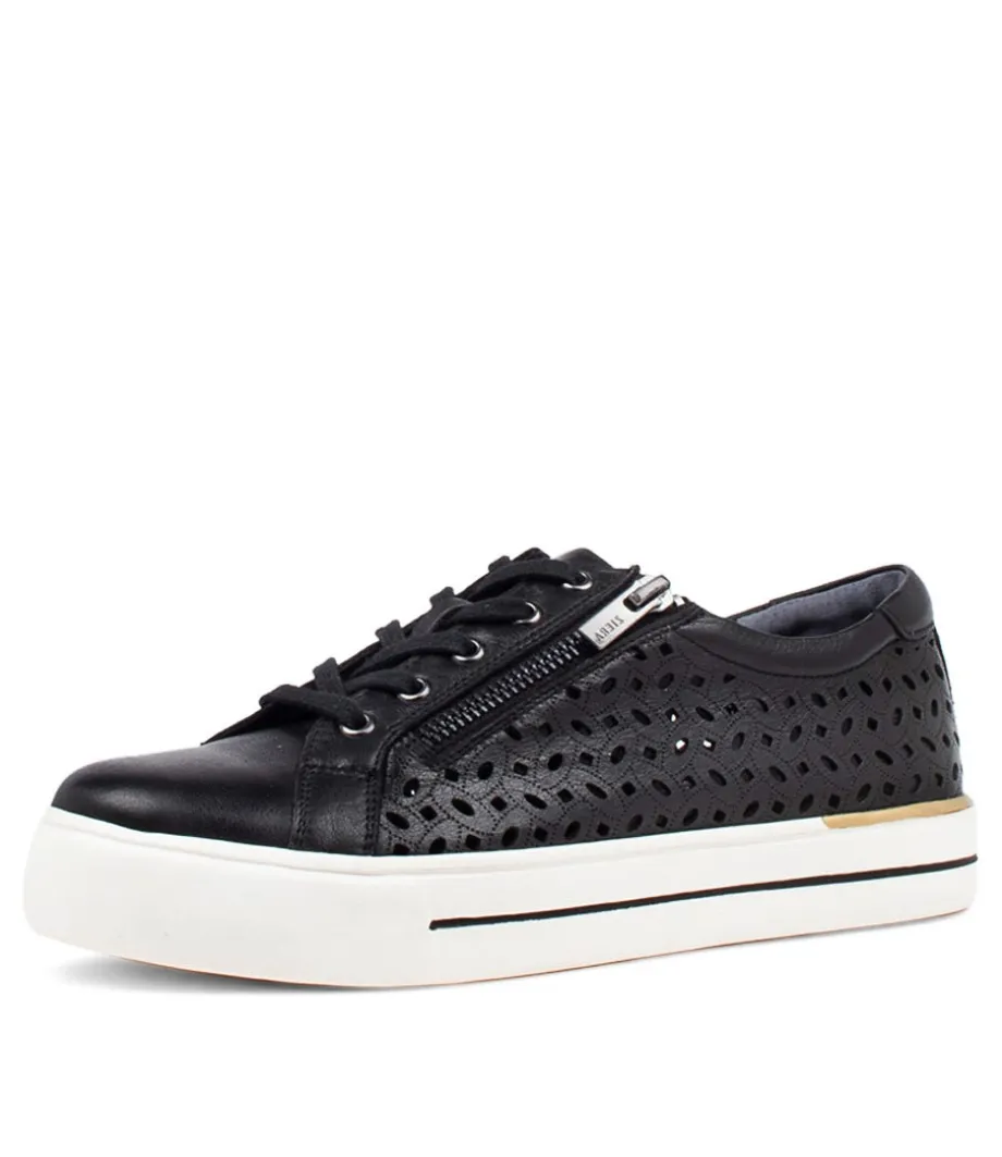 Ayleen W Black Leather Sneakers