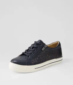Ayleen W Navy Leather Sneakers