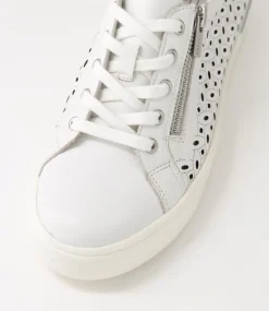 Ayleen W White Leather Sneakers