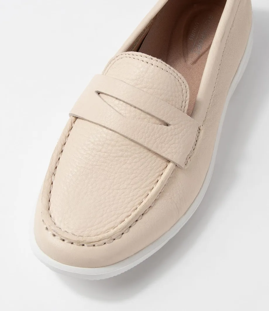 Ayva Washable Penny Vanilla Leather Loafers