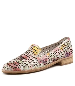 Ayvler White Multi Lea