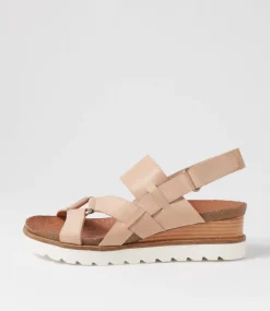 Baako Latte Leather Sandals