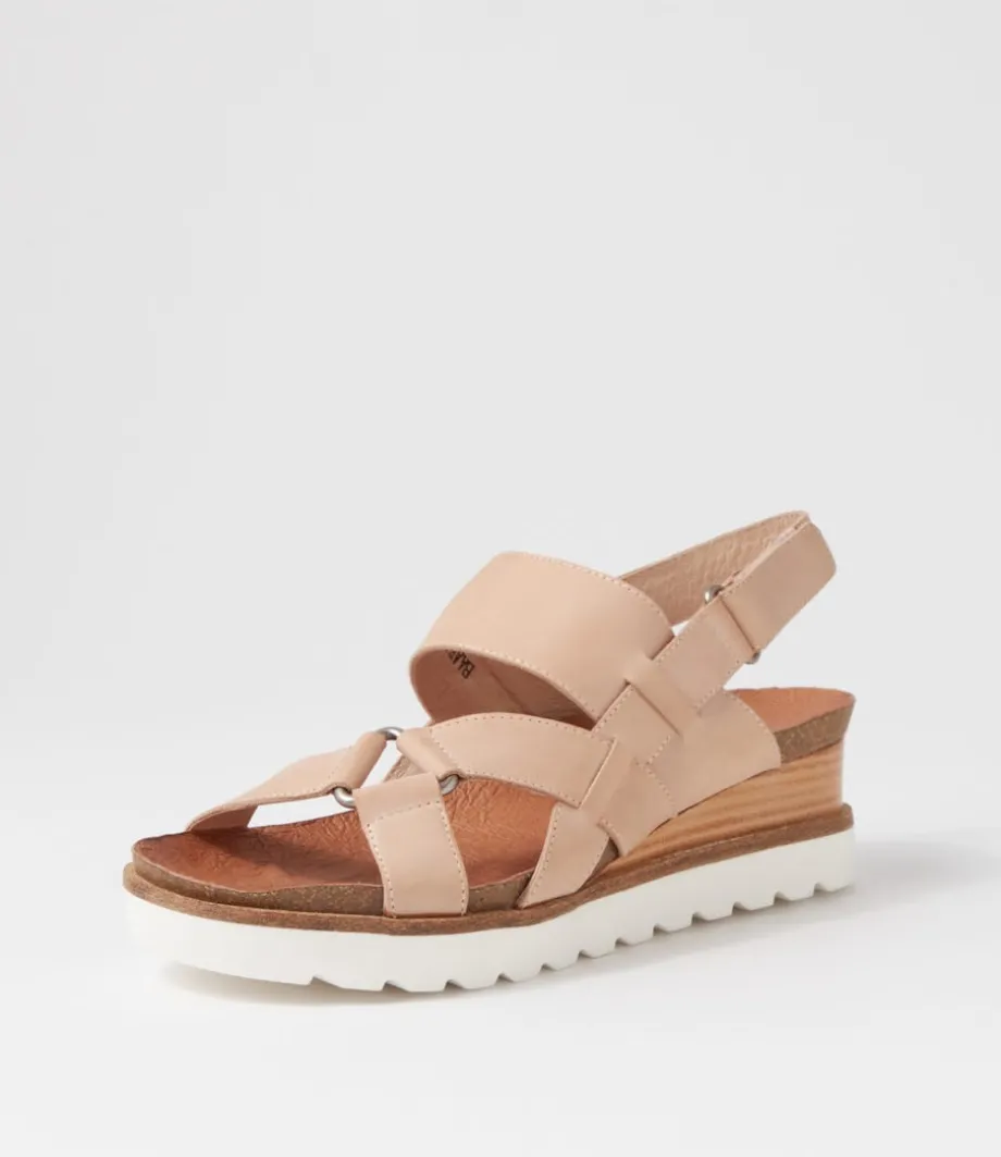 Baako Latte Leather Sandals