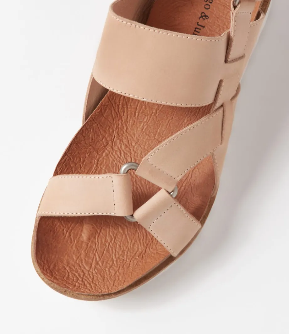 Baako Latte Leather Sandals