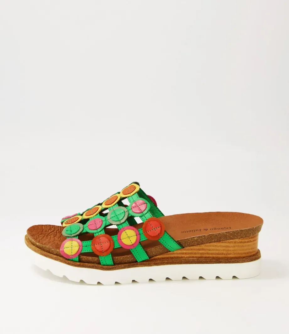 Badabing Spearmint Bright Multi Leather Mukes