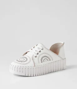 Bafia White Leather Sneakers
