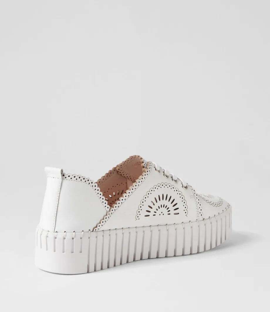 Bafia White Leather Sneakers