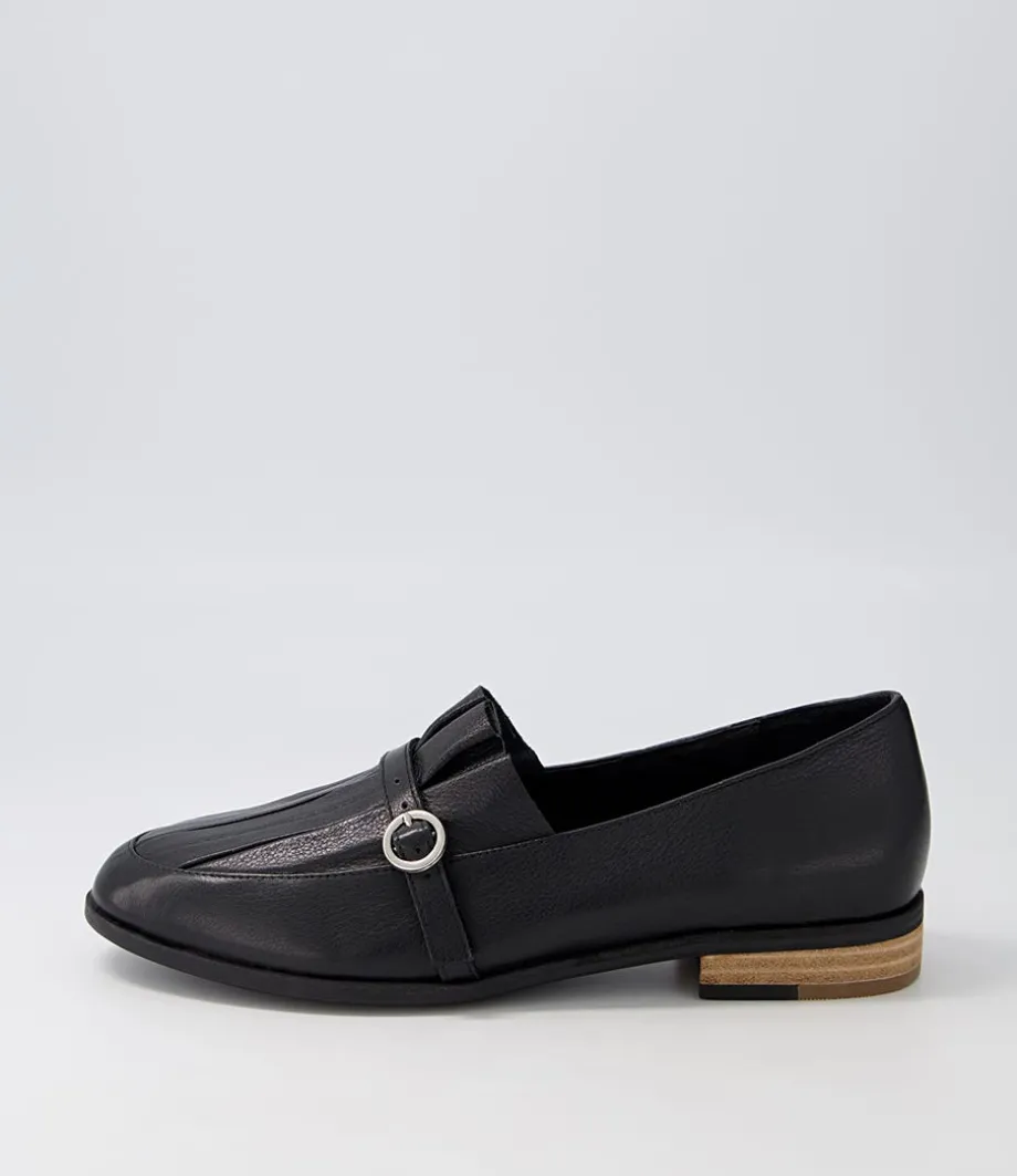 Banzos Black Leather Loafers