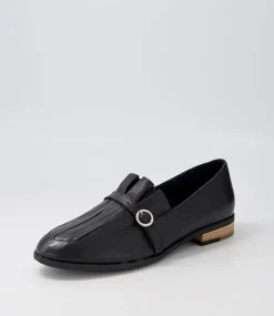 Banzos Black Leather Loafers