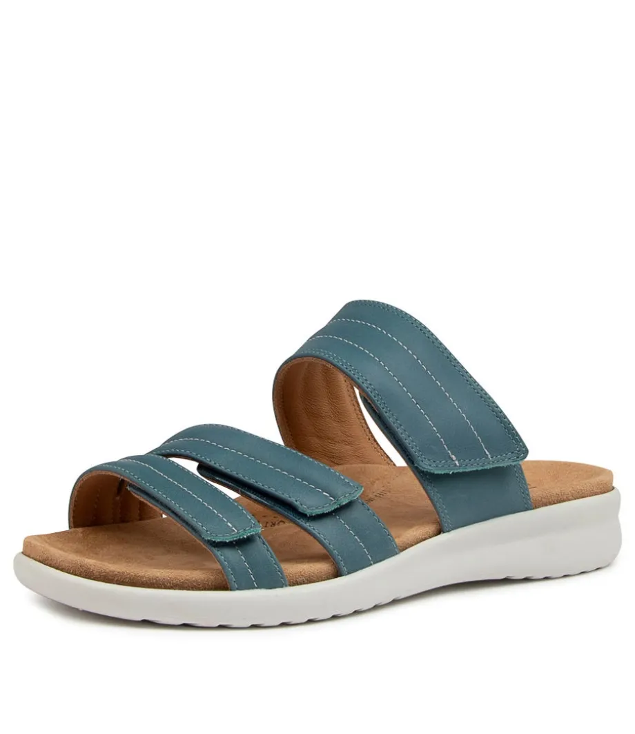 Barbra Xw Blue-White Lea