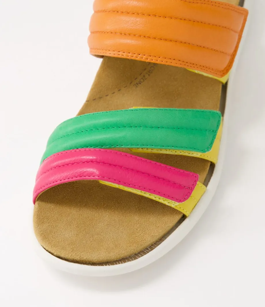 Barbra Xw Bright Multi Leather Slides