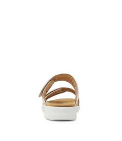 Barbra Xw Pale Gold Leather Sandals Ws