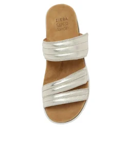 Barbra Xw Pale Gold Leather Sandals Ws