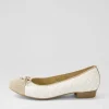 Bari 21 Sand Print Leather Ballet Flats