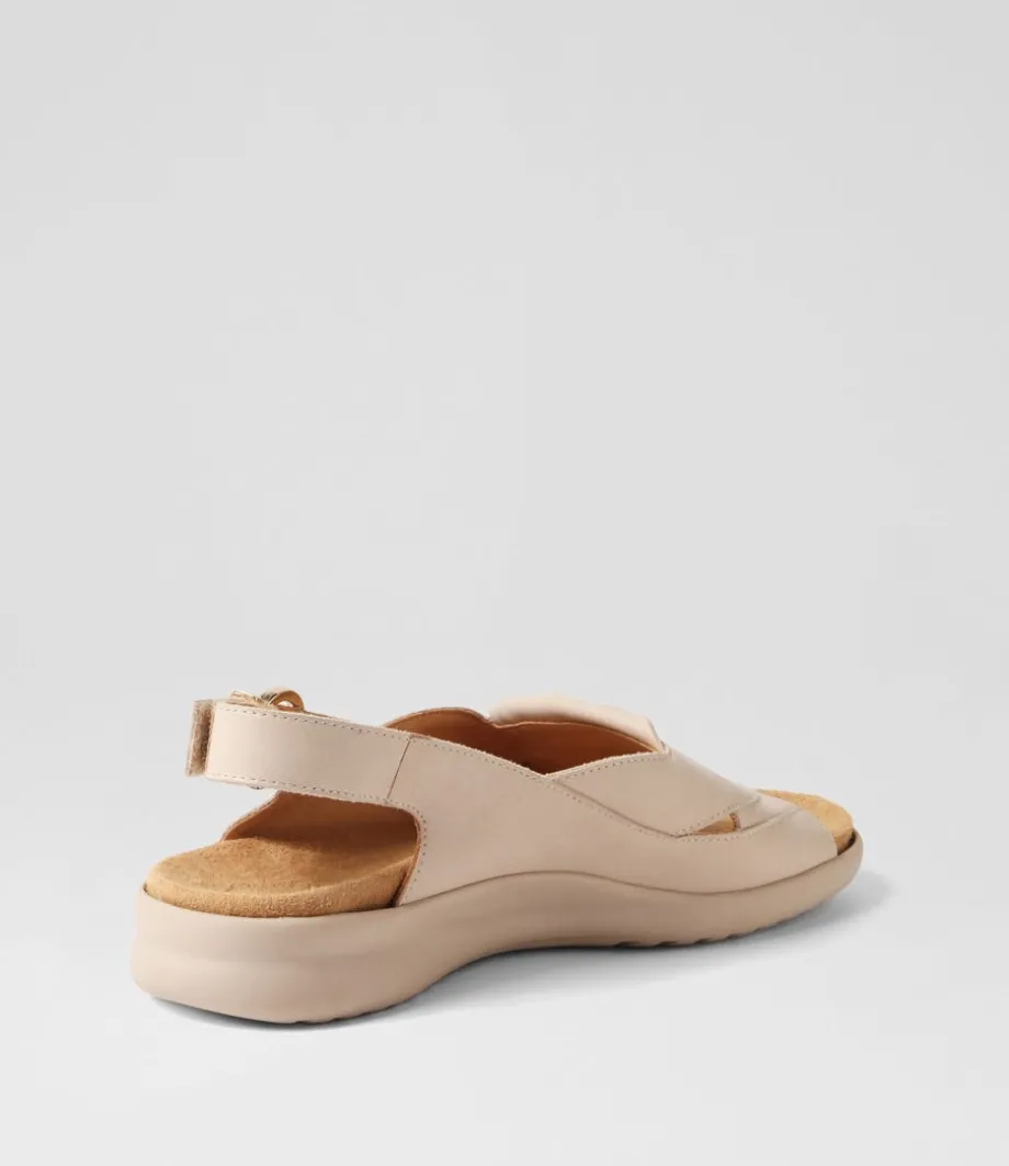 Bari Xw Almond Leather Sandals