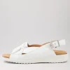 Bari Xw White Leather Sandals Ws