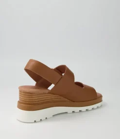 Barmer Dark Tan Leather Sandals Ws