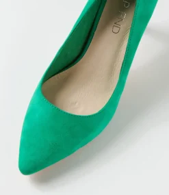 Barrios New Emerald Suede Heels