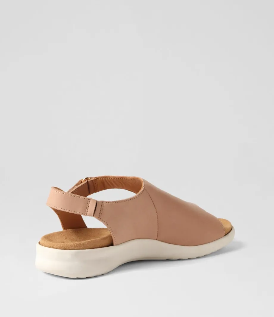 Basma Xw Cafe White Leather Sandals