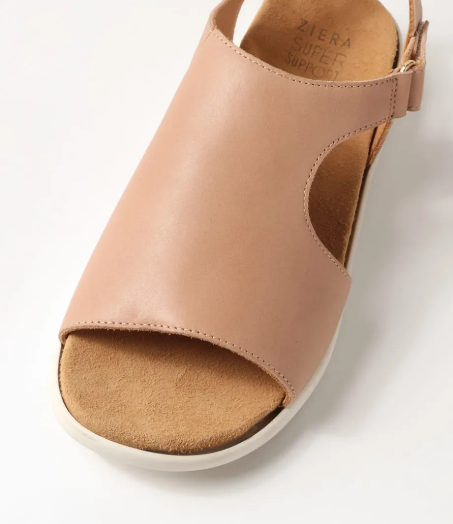 Basma Xw Cafe White Leather Sandals