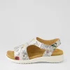 Basma Xw White Fields Leather Sandals