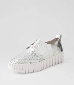 Batu Silver Shine Leather Sneakers