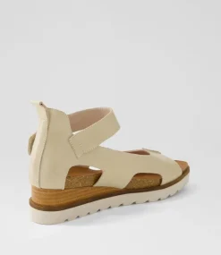 Beasla Almond Leather Sandals