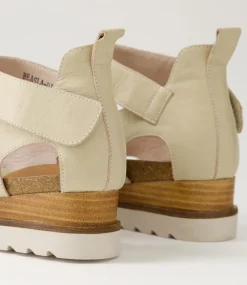 Beasla Almond Leather Sandals