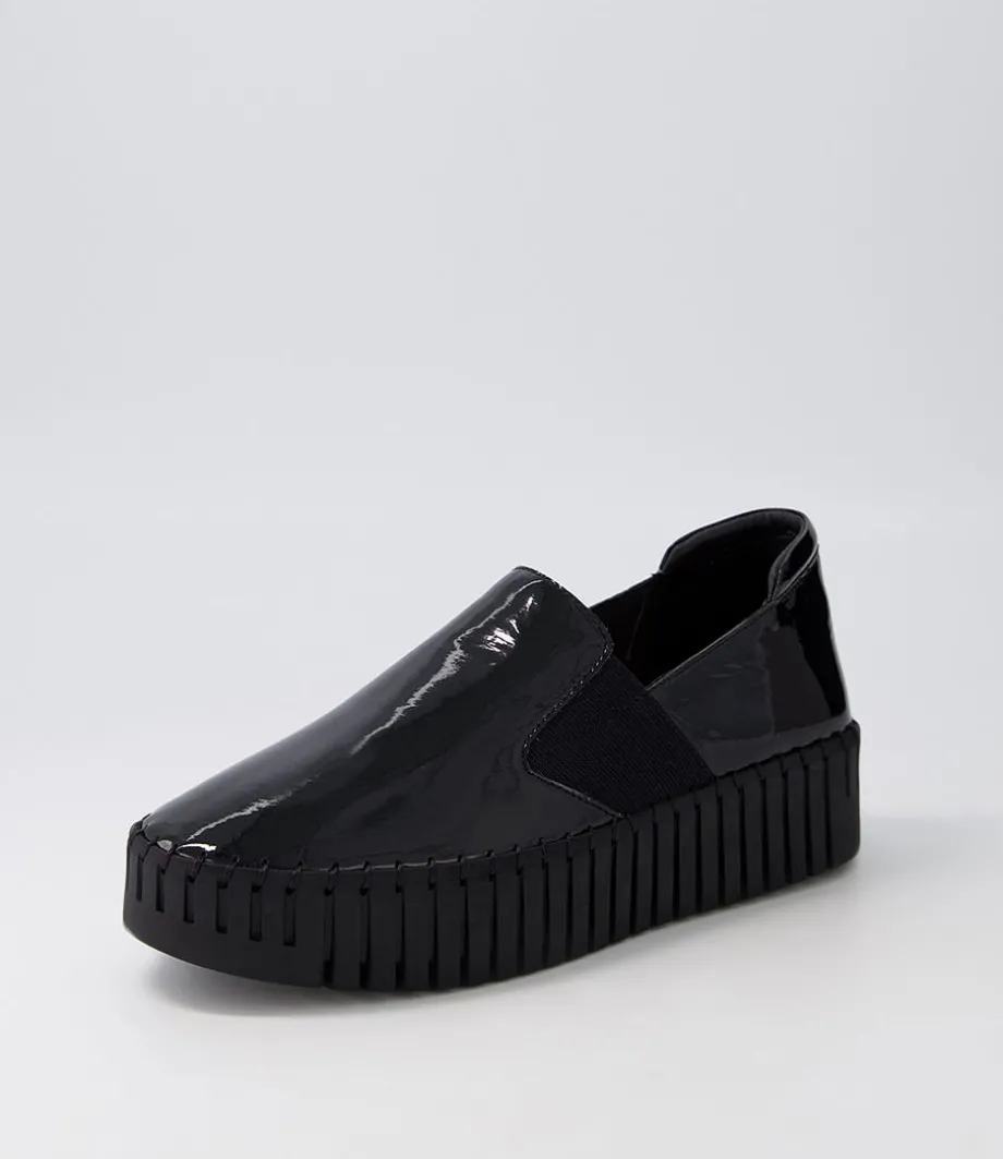 Becca Black Patent Leather Sneakers