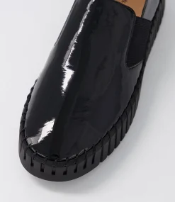 Becca Black Patent Leather Sneakers