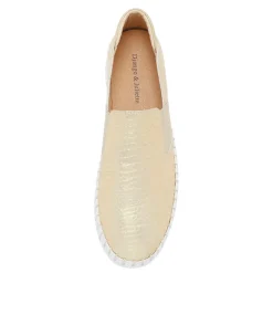 Becca Gold Croco Leather Sneakers Ws