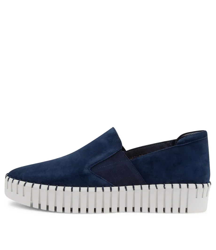 Becca Navy Suede Sneakers Ws