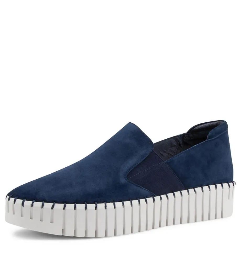 Becca Navy Suede Sneakers Ws