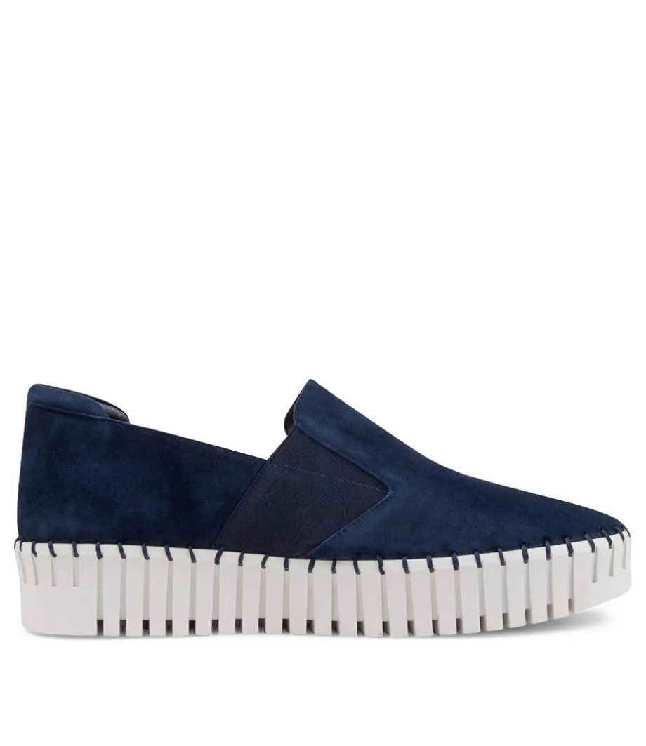 Becca Navy Suede Sneakers Ws