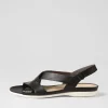 Bellmont W Black Leather Sandals