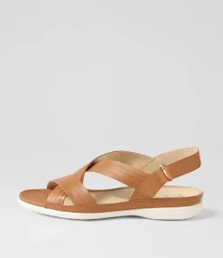 Bellmont W Dark Tan Leather Sandals